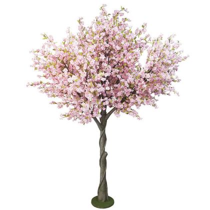 Изкуствено дърво с розови цветове H300cm