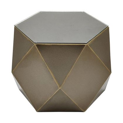 POLYGONAL METAL LIVING ROOM TABLE Best BRONZE 68x58x45cm