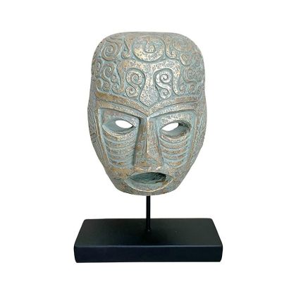 POLYRESIN TABLE DECORATIVE Face 2045 GREEN COLOR 20.5x10.5x35.5cm