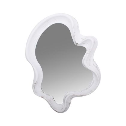 Стенно огледало с рамка от полиуретан в бял цвят 50x6x70cm