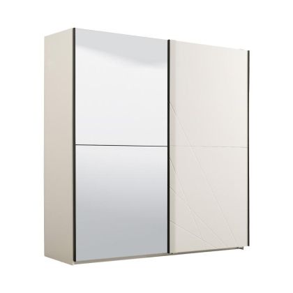 Гардероб KSANTI 220 WITH WHITE MIRROR-WHITE LACQUER 217*62.5*210