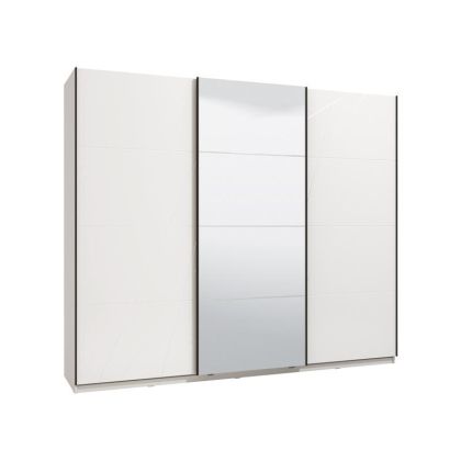 Гардероб KSANTI 270 OG M WITH WHITE MIRROR-WHITE LACQUER 262.5*65.5*224