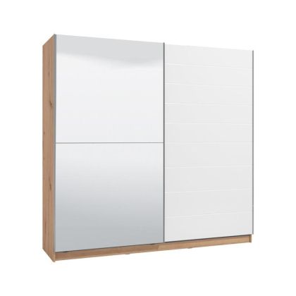 Гардероб MONDEGO 220 OG WITH ARTISAN MIRROR-WHITE LACQUER 217*62.5*210