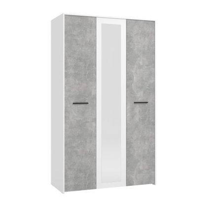 Гардероб VARADERO 3K1O WHITE-CONCRETE 119x53x203.5cm