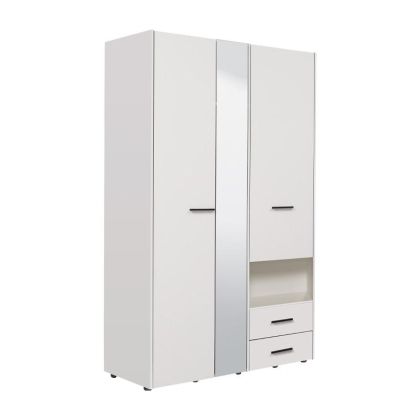 Гардероб с огледало LEON 3K2FO WHITE COLOR 127.5*55*205.5