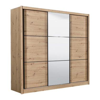 Гардероб с огледало NAVARA 245 OG ARTISAN OAK 242x60x215.5