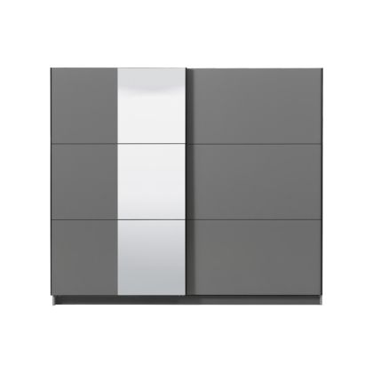 Гардероб с огледало SIERRA 240 GRAY COLOR 236.5*62.5*210