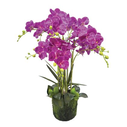 ARTIFICIAL ORCHID PLANT PURPLE REAL TOUCH - Η80cm