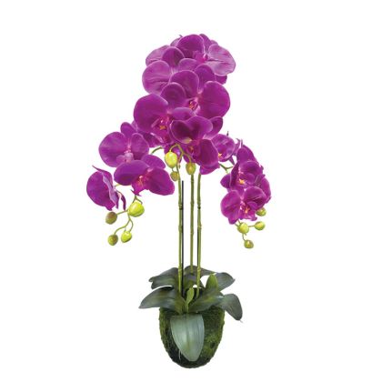 Изкуствена орхидея лилава REAL TOUCH - Η82cm