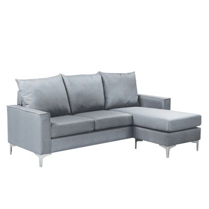 AVANT Living Room Sofa Corner Reversible Fabric Light Gray Ε9684,3
