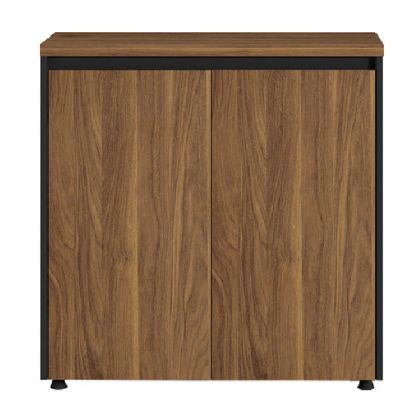 Low cabinet Oscar in walnut-anthracite color 80x40x80cm