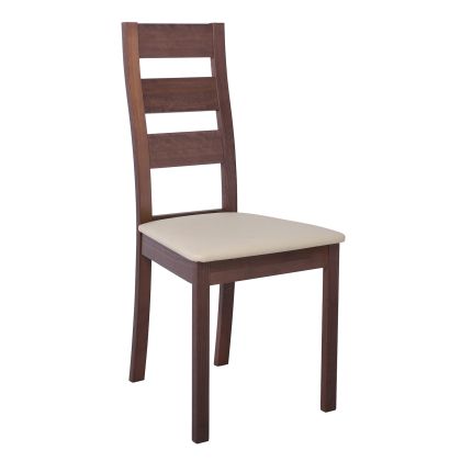 MILLER Chair Beech Walnut, PVC Ecru Ε782,3