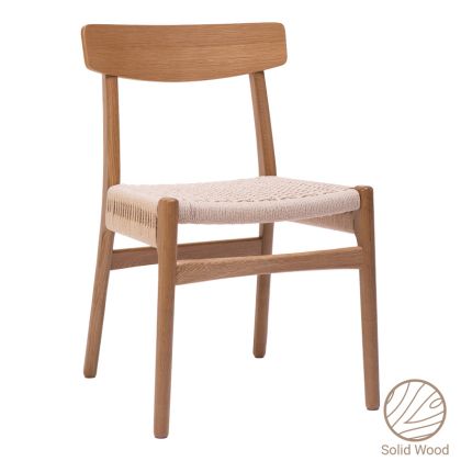 Safal chair oak oak wood-seat ecru rope 51x50x78cm