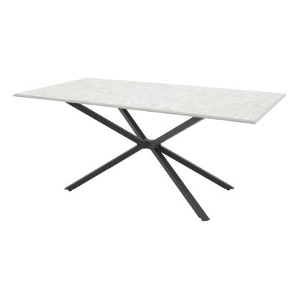 Table Dinny grey marble mdf-black metal 180x90x75cm