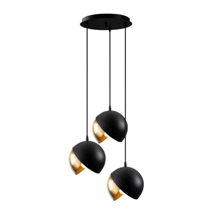 Висяща лампа за таван HM7245 цвят черен и златист Φ40x114 см