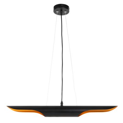 Висяща лампа пендел за таван за 2 крушки черен метал Φ6x60Hсм HM4172