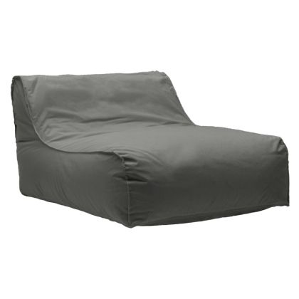 Водоустойчив пуф-легло Leandro в тъмно сив цвят
