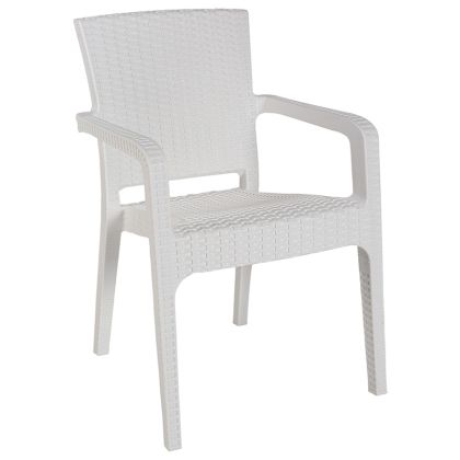 Градински стол Halcyon PP бял цвят