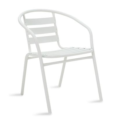 Градински стол Tade метал в бял цвят