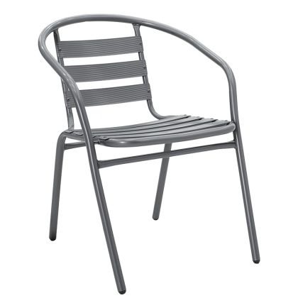 Градински стол Tade метал в тъмно сив цвят
