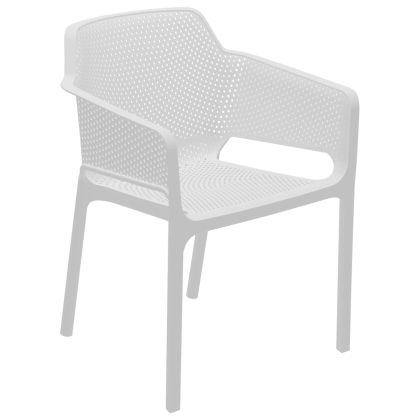 Градински стол от полипропилен HM5929.01 бял 59x59x80Hcm.