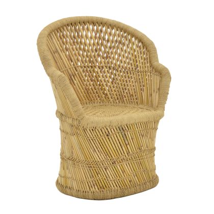 Градинско кресло Treza Inart от естествен бамбук 66x48x89cm