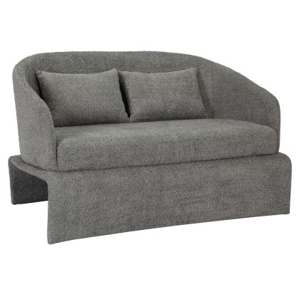 Двуместен диван BEVY2 HM9678.01 цвят сив с метална база 128x72x74Hcm.