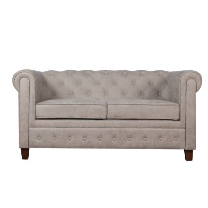 Двуместен диван CHESTERFIELD-W сив текстил Ε9420,24