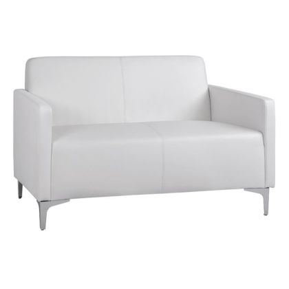 Двуместен диван Nellie от бяла синтетична кожа HM3159.22