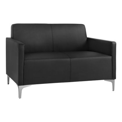 Двуместен диван Nellie от черна синтетична кожа HM3159.21