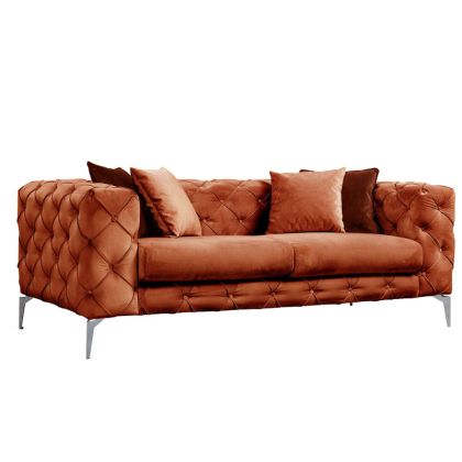 Двуместен диван текстилна керемидена дамаска 197x90x73cm с предварителна поръчка