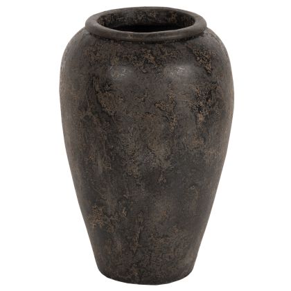 Декоративна ваза за под ΗΜ7933 от теракот в черен цвят φ47x69hсм