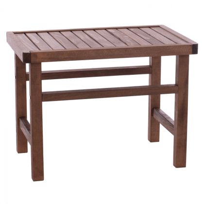 Дървена маса-табуретка цвят орех 60Χ40X45Υ cm.