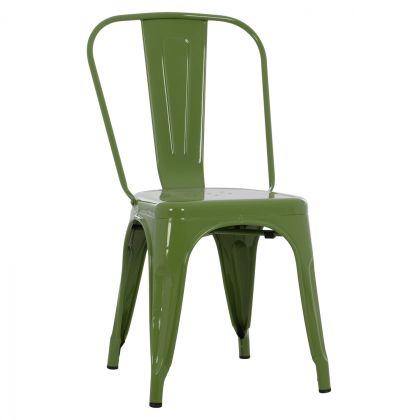 Зелен метален стол MELITA HM8641.13