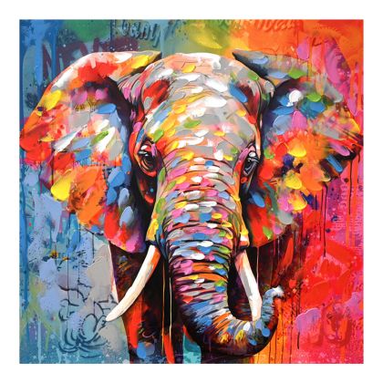 Картина платно Elephant 80x3x80cm