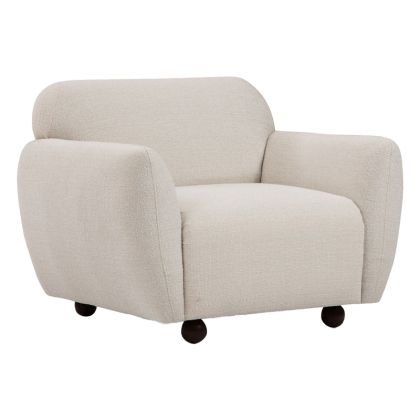 Кресло Arabella текстилна дамаска цвят екрю 90x86x86cm с предварителна поръчка