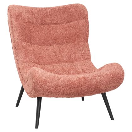 Кресло BRYM HM9605.02 розово букле-с черни дървени крака 97x80x100Hcm.
