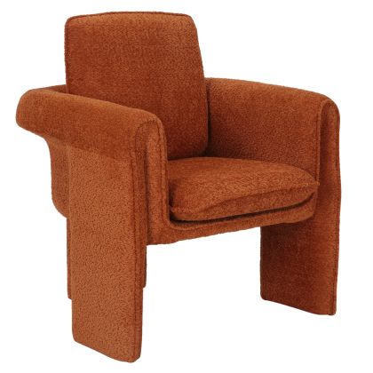 Кресло CRUSHER HM9681.05 оранцев текстил с метална рамка 82x78x87Hcm.