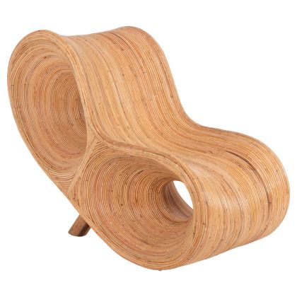 Кресло CURVY LOUNGE HM9645.01 от ратан в естествен цвят 63x128x97см. за градина дневна