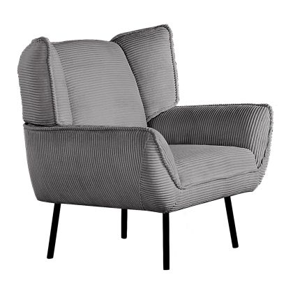Кресло EMERALD цвят сив рипсено кадифе