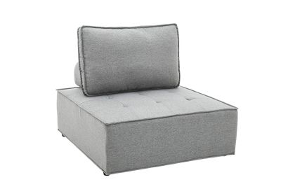 Кресло Ferris сива текстилна дамаска 99.5x99.5x71.5cm