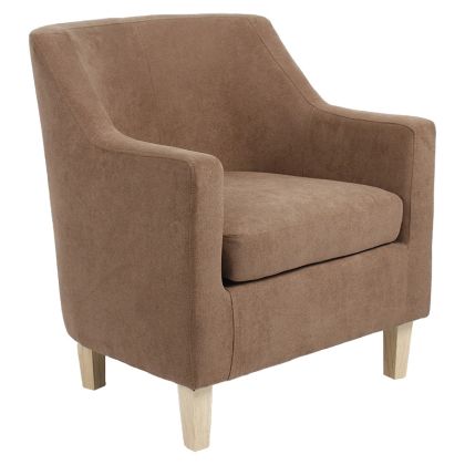 Кресло Joyful с кафява текстилна дамаска 71x71x81cm