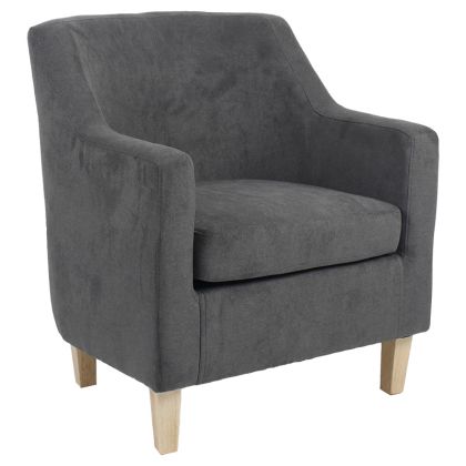 Кресло Joyful с текстилна дамаска цвят антрацит 71x71x81cm