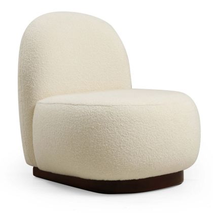 Кресло с текстилна дамаска цвят бял 74x85x75cm Pre Order