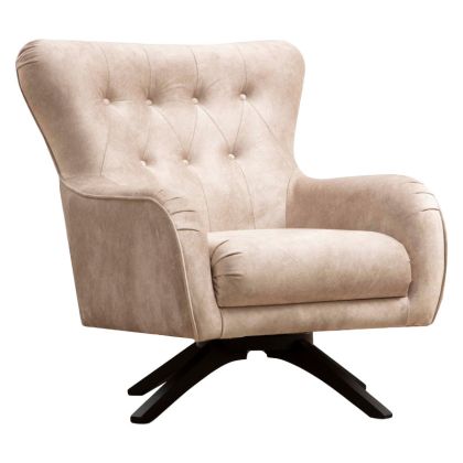 Кресло текстилна дамаска бежов цвят 85x78x91cm с предварителна поръчка