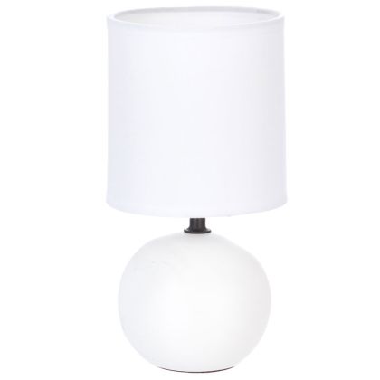 Лампа за маса PWL-1210 E14 60W керамика бяла d13x25см