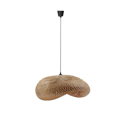 Лампа за таван Bobon естествен бамбук Бохо стил D76x174cм