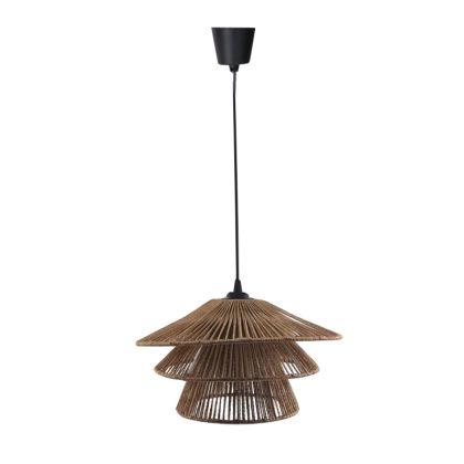 Лампа за таван Oakim хартиени нишки кафява D35.5х170cм