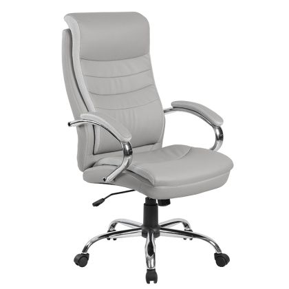Мениджърски офис стол Beta от пу-мрежа в сив цвят
