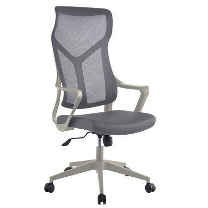 Мениджърски офис стол Flexibility с платен меш в сив цвят